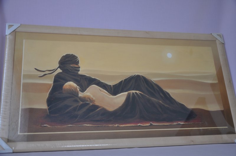Obraz Sahara 107x57 světlý rám O12