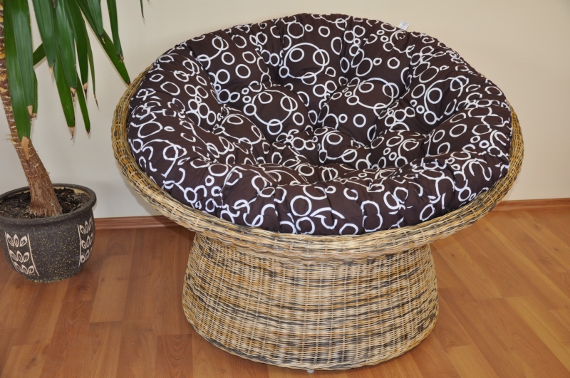 Ratanový papasan wicker mix polstr bubliny