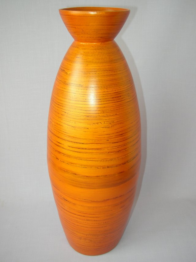 Bambusová váza antik vysoká oranžová