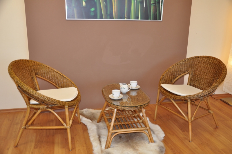 Ratanová sedací souprava Ebony brown wash oválný stolek