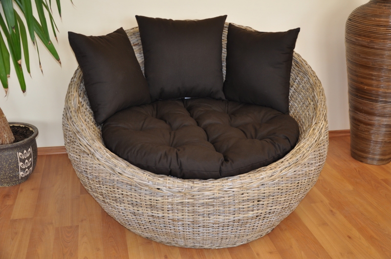 Křeslo Round MAXI ratan kubu