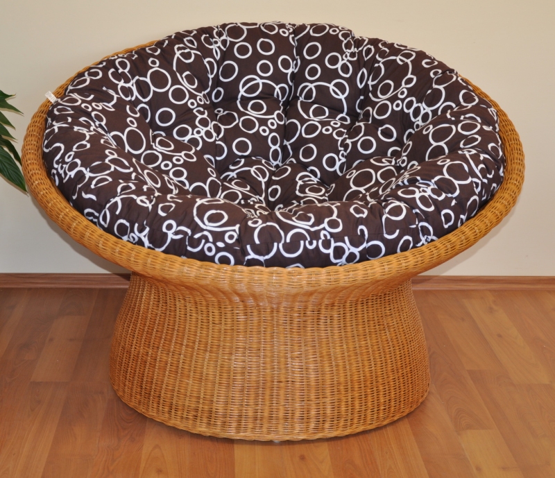 Ratanový papasan wicker polstr bubliny