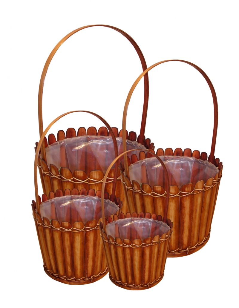 Bambusový obal na květinu set 4 ks