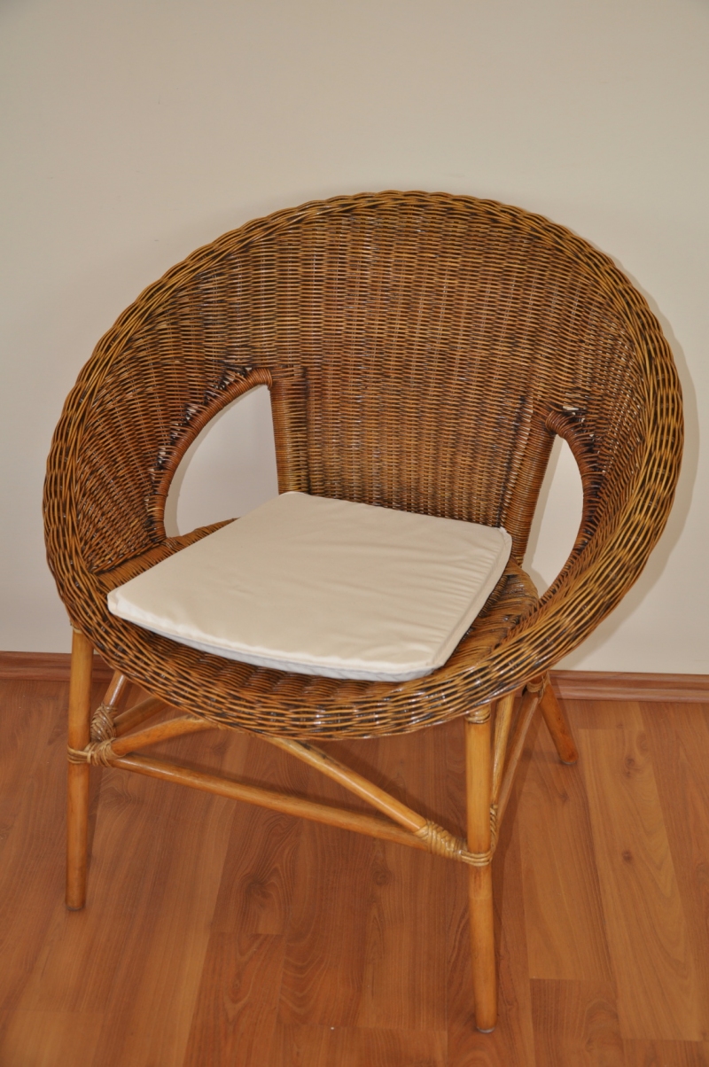 Ratanové křesko Ebony brown wash