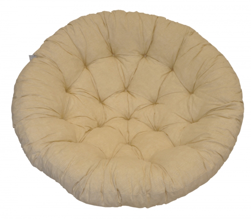 Polstr na křeslo papasan 115 cm světle béžový melír