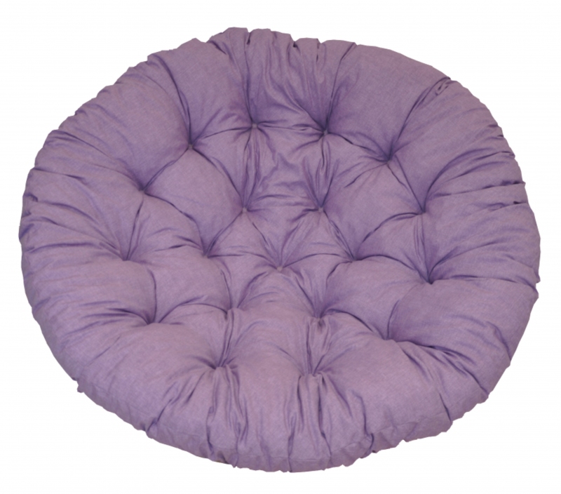 Polstr deluxe na křeslo papasan 110 cm - fialový melír
