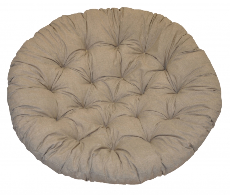 Polstr deluxe na křeslo papasan 100 cm - látka tmavě béžový melír