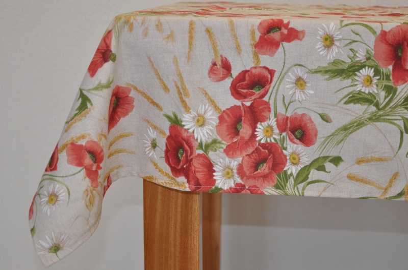 Ubrus 120x120 vlčí máky