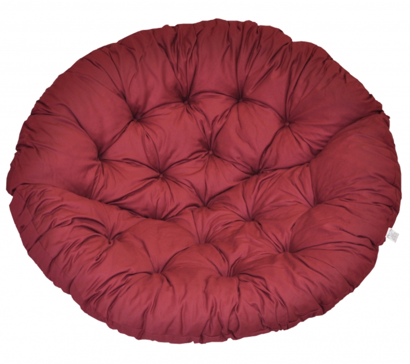 Polstr na křeslo papasan 110 cm vínový kepr