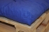 Polstry na paletový nábytek s opěrkou - látka modrý melír