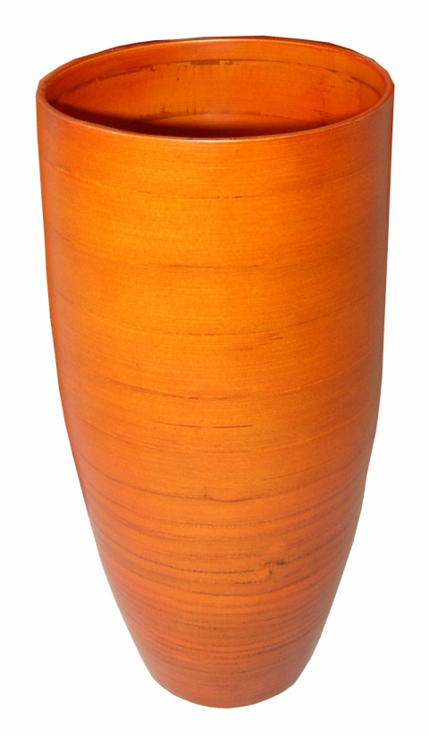 Bambusová váza klasik oranžová velikost M