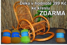 Ratanové houpací křeslo  medové