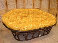 Papasan double tmavý žluté kopretiny