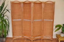 Ratanový paravan Oliver cognac