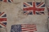 Ratanový papasan 110 cm medový polstr motiv vlajky