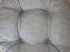 Ratanový papasan 115 cm bílý - polstr šedý melír