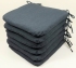 Sedák 40x40 cm látka tmavě šedý melír - set 6 kusů