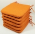 Sedák 40x40 cm látka oranžový melír - set 6 kusů