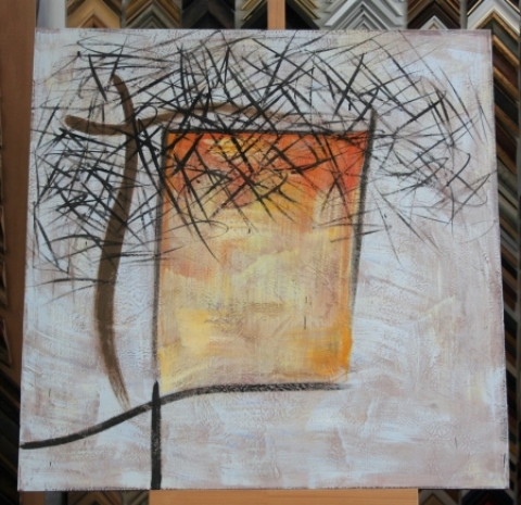 Obraz hnízdo 75x75 cm