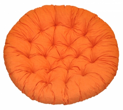 Polstr deluxe na křeslo papasan 110 cm - oranžový melír