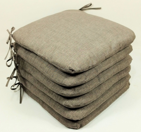 Sedák 40x40 cm látka šedý melír - set 6 kusů