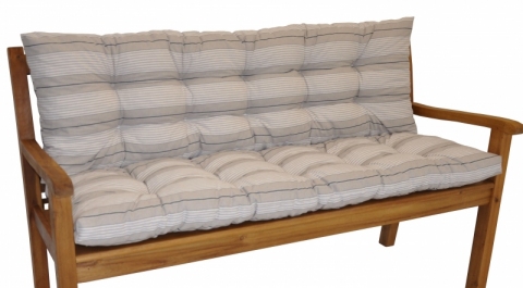 Polstr na zahradní lavičku 120 cm - látka Antik pruh
