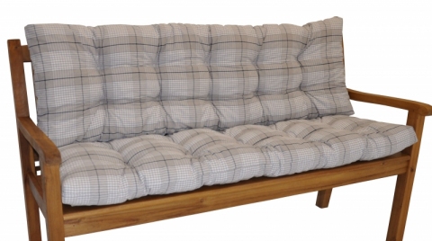 Polstr na zahradní lavičku 120 cm - látka Antik kostka