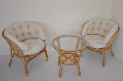 Ratanová sedací souprava Java béžový Maxi