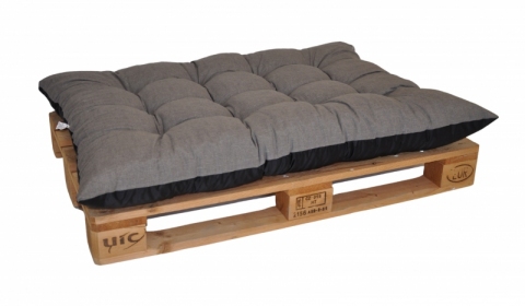 Paletový sedák / zahradní matrace šedý melír