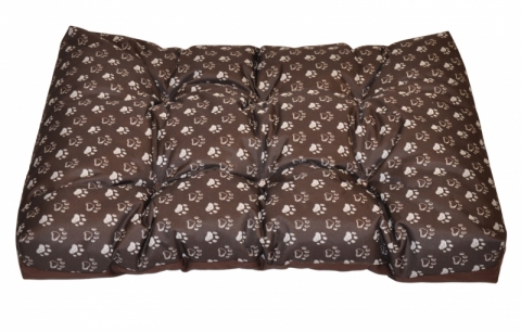 Matrace pro psa voděodolná 83x57 cm tlapka hnědá