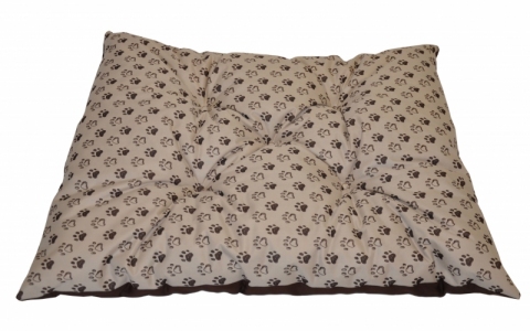 Podložka pro psa voděodolná 80x60 cm tlapka béžová