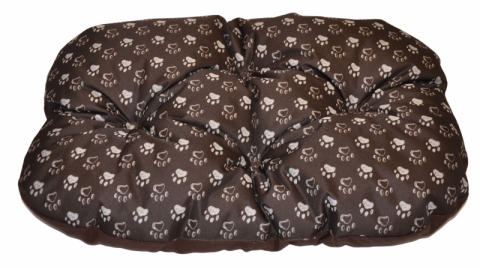 Podložka pro psa voděodolná zaoblená 60x45 cm tlapka hnědá