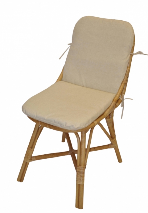 Ratanové křeslo Plazen s polstren béžovým