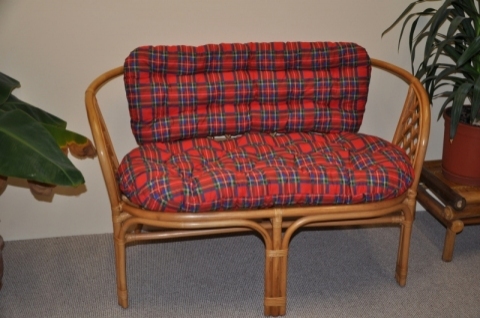 Polstr na lavici Bahama červená kostka