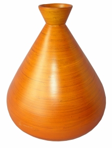 Bambusová váza široká oranžová