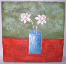 Obraz modrá váza  75x75 cm