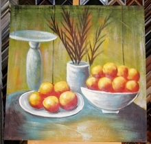 Obraz zátiší s pomeranči 90x90 cm