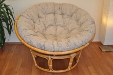 Ratanový papasan 130 cm medový - polstr Ebony