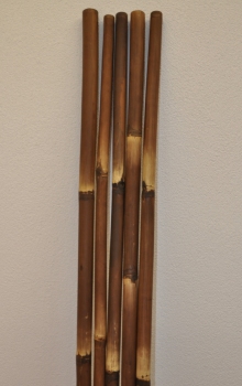 Bambusová tyč 5 - 6 cm, délka 2 metry - barvená hnědá