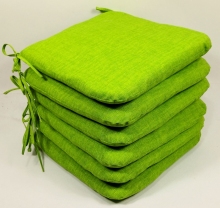 Sedák 40x40 cm látka světle zelený melír - set 6 kusů