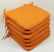 Sedák 40x40 cm látka oranžový melír - set 6 kusů