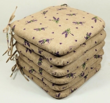 Sedák 40x40 cm látka levandule - set 6 kusů