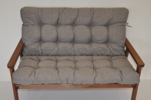 Polstr na zahradní lavici - látka šedý melír