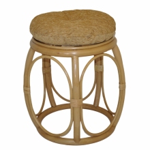 Ratanová taburetka široká medová polstr matylda béžový