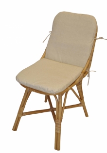 Ratanové křeslo Plazen s polstren béžovým