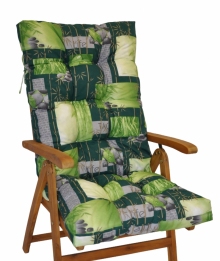 Polstr na teakové zahradní křeslo vysoké - látka UNIKO Tao